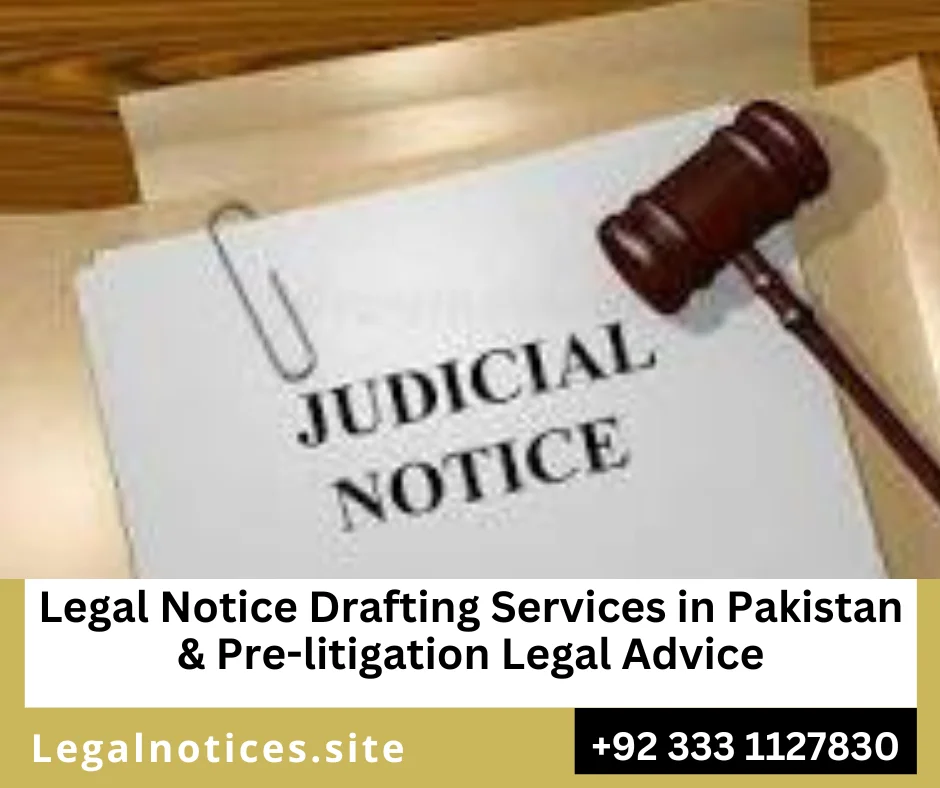 eviction notice drafting legal service pakistan