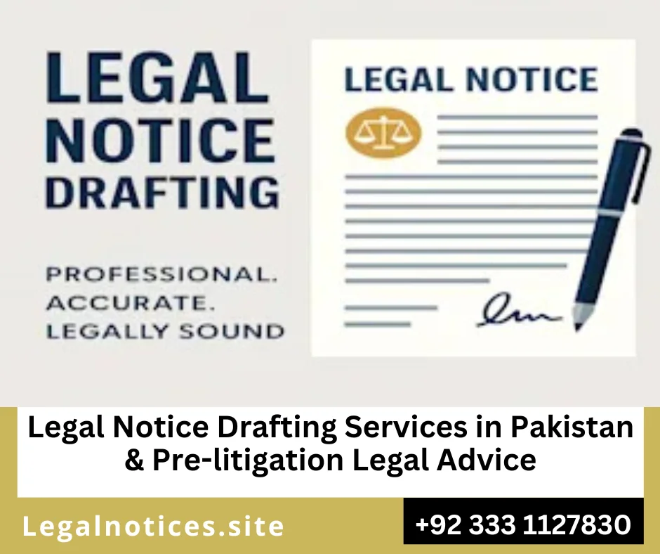legal notice drafting services in pakistan